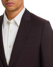 Paul Smith Mens Extra-Slim fit Suit Jacket Blazer 36 R Burgundy Red Solid