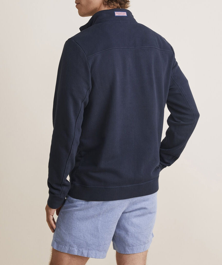 Vineyard Vines Mens Quarter Zip Classic Shep Shirt Navy Blue Small