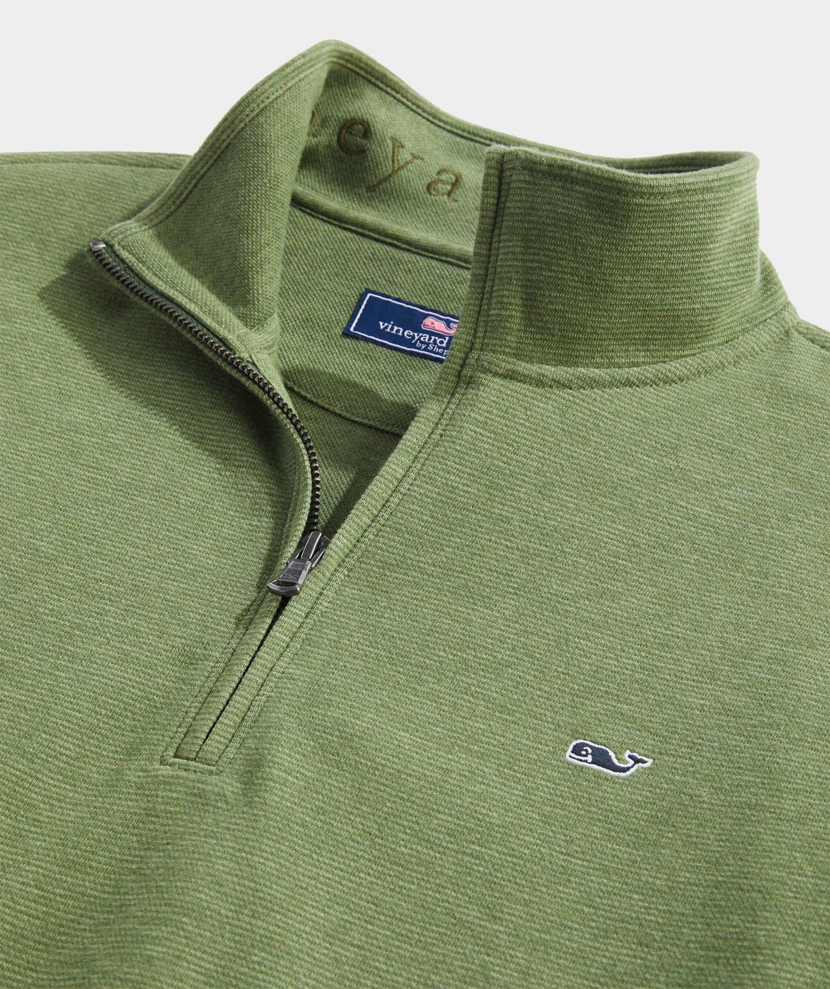Vineyard Vines Mens Saltwater Quarter Zip Long Sleeve Sweatshirt Green Medium