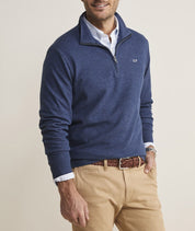 Vineyard Vines Mens Regular fit Long Sleeve Quarter zip Sweatshirt Large Blue