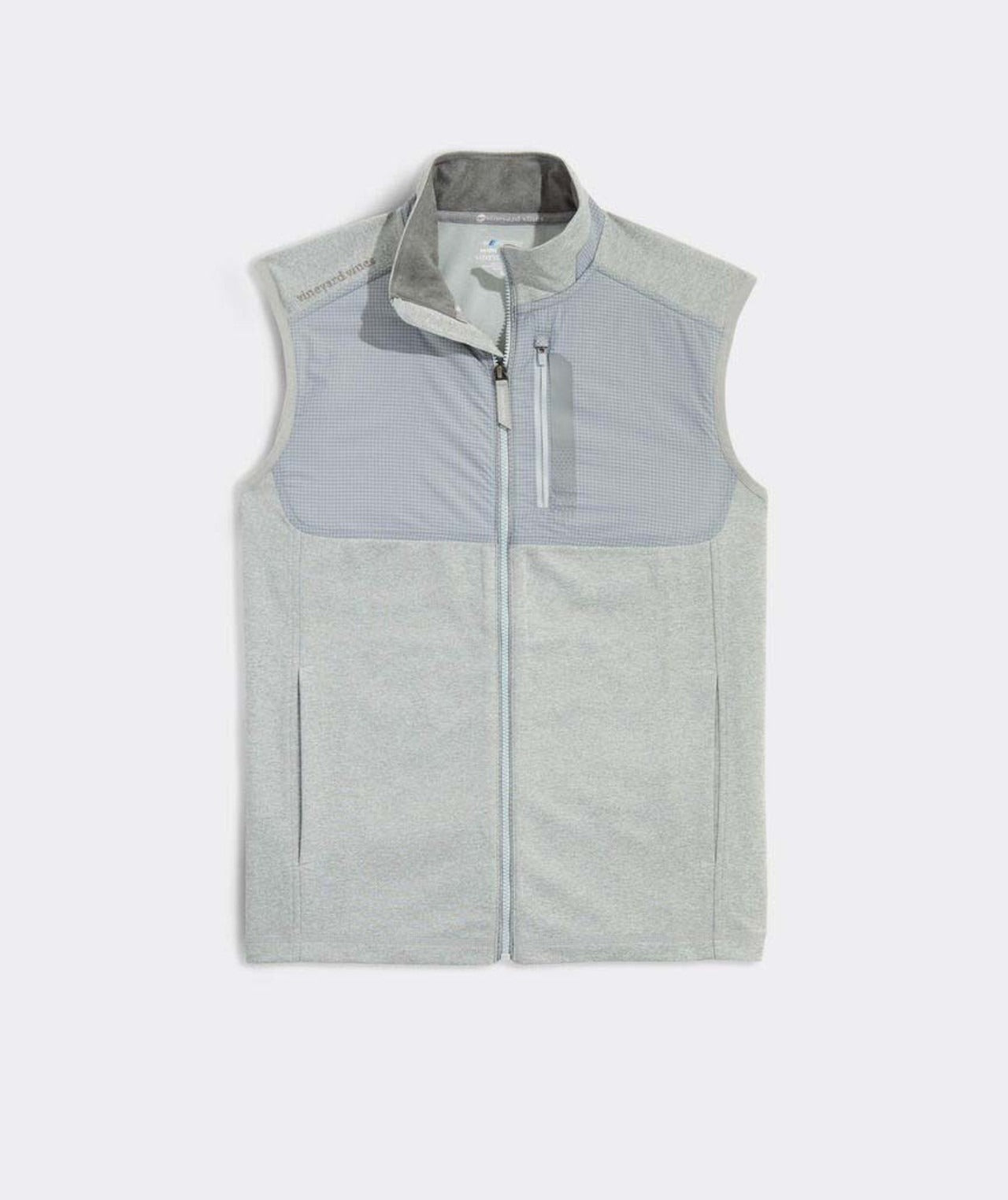 Vineyard Vines Mens Zip Fairhaven Golf Vest Medium Light Grey