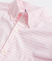 Vineyard Vines Mens On The Go brrr Gingham Shirt Flamingo Pink Plaid Medium