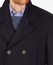 Lauren Ralph Lauren Mens Classic fit Double Breasted Peacoat Coat 40 R Blue