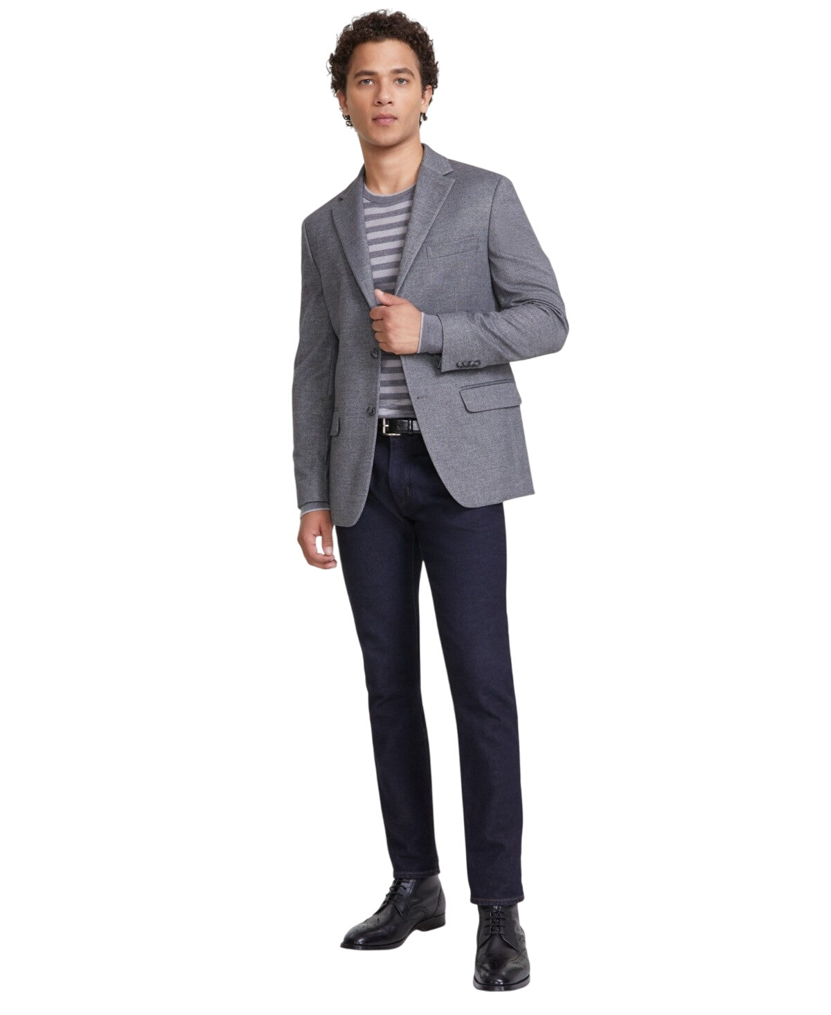 Tommy Hilfiger Mens Modern fit Sport Coat Blazer 42 L Grey Solid