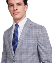 Tommy Hilfiger Mens Modern fit Sport Coat Blazer 44 L Grey Plaid