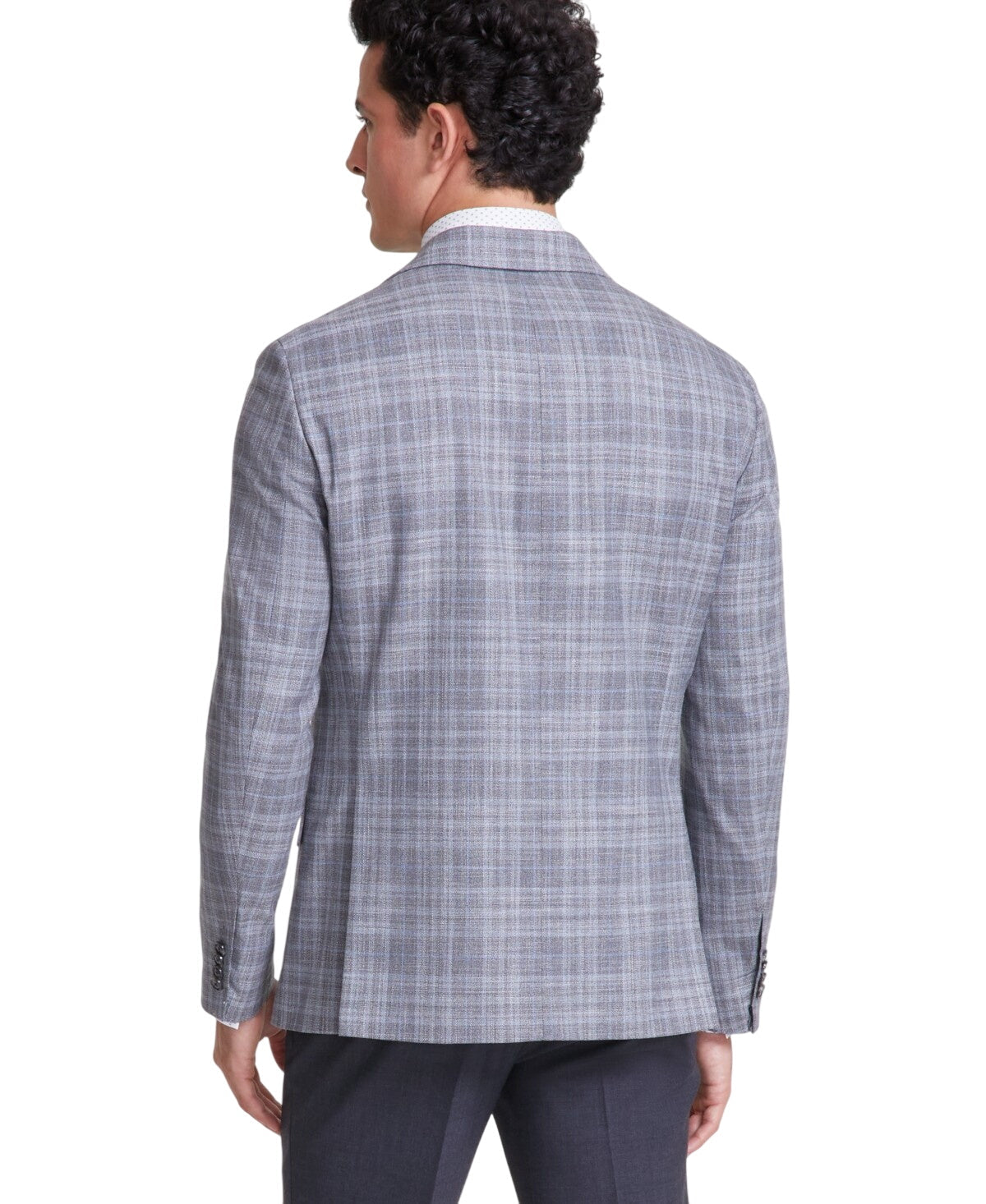 Tommy Hilfiger Mens Modern fit Sport Coat Blazer 44 R Light Grey Plaid