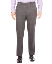 Sean John Mens Classic Fit Check Suit Pants Grey Purple 36 x 30