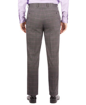 Sean John Mens Classic Fit Check Suit Pants Grey Purple 36 x 30