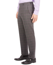 Sean John Mens Classic Fit Check Suit Pants Grey Purple 36 x 30