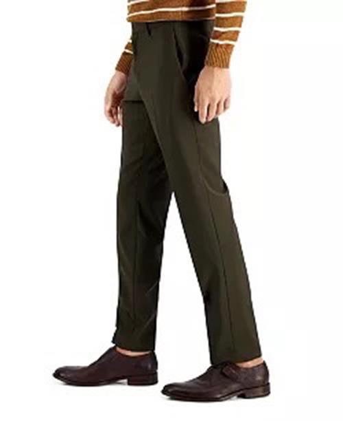HUGO Boss Men's Suit Dress Pants 32 x 32 Slim-Fit Olive Green Wool Superflex