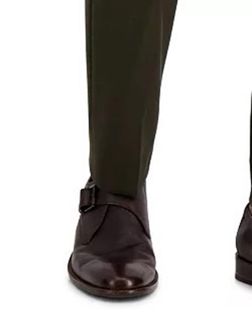 HUGO Boss Men's Suit Dress Pants 32 x 32 Slim-Fit Olive Green Wool Superflex