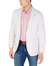 Nautica Mens Modern fit Sport Coat Blazer 42 R White Solid Stretch
