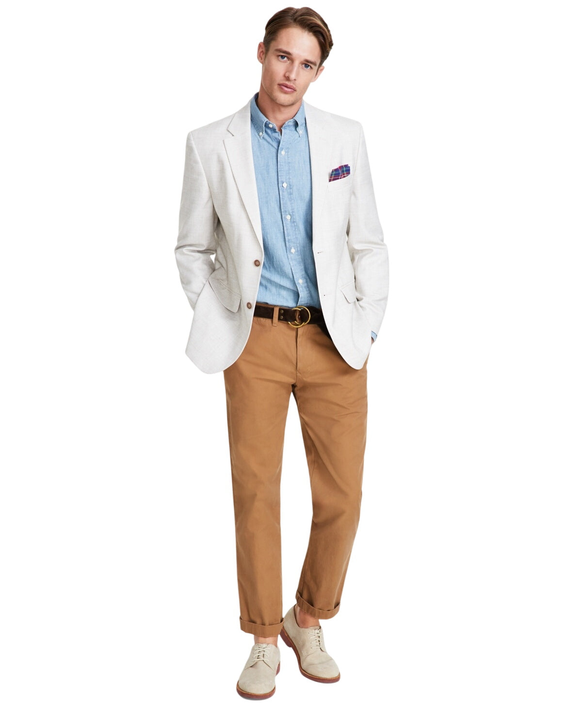 Nautica Mens Modern fit Sport Coat Blazer 44 R Beige