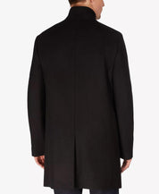 Calvin Klein Mens Slim fit Overcoat Coat 38 R Black Solid