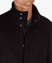 Calvin Klein Mens Slim-Fit Mayden Wool Overcoat Coat 36S Black