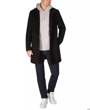 Calvin Klein Mens Slim fit Overcoat Coat 38 R Black Solid