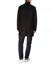 Calvin Klein Mens Slim fit Overcoat Coat 38 R Black Solid