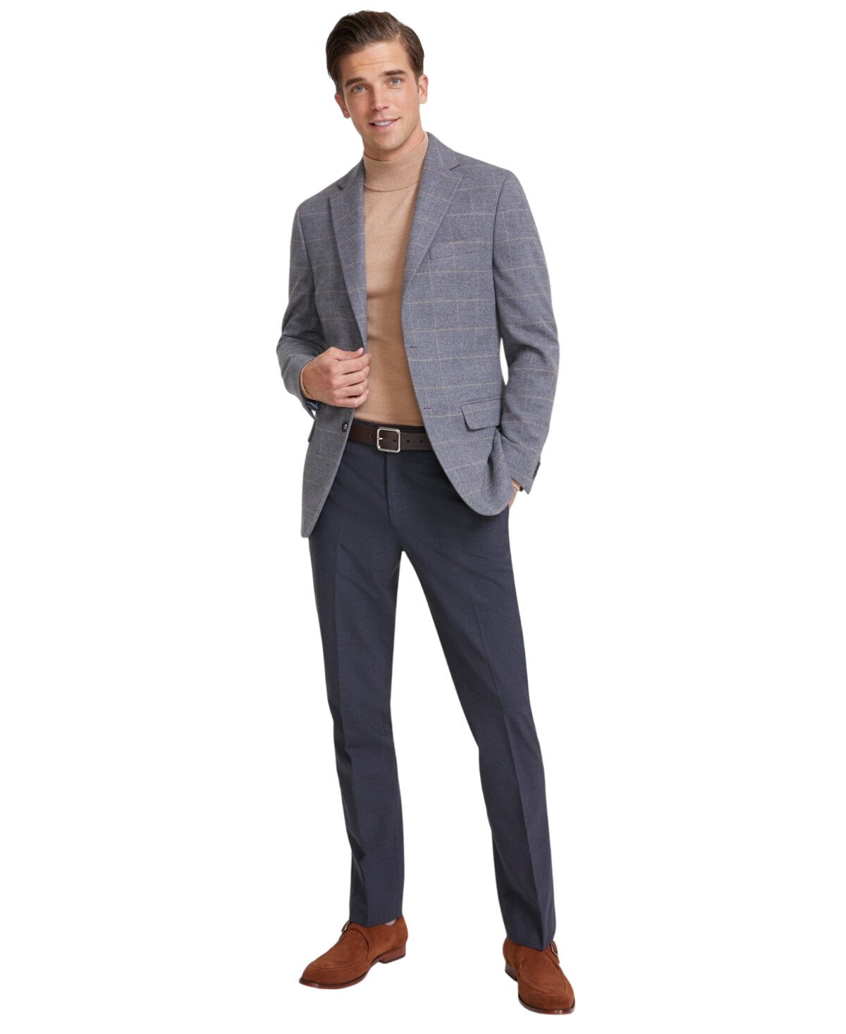 Tommy Hilfiger Mens Modern fit Sport Coat Blazer 44 L Grey Solid