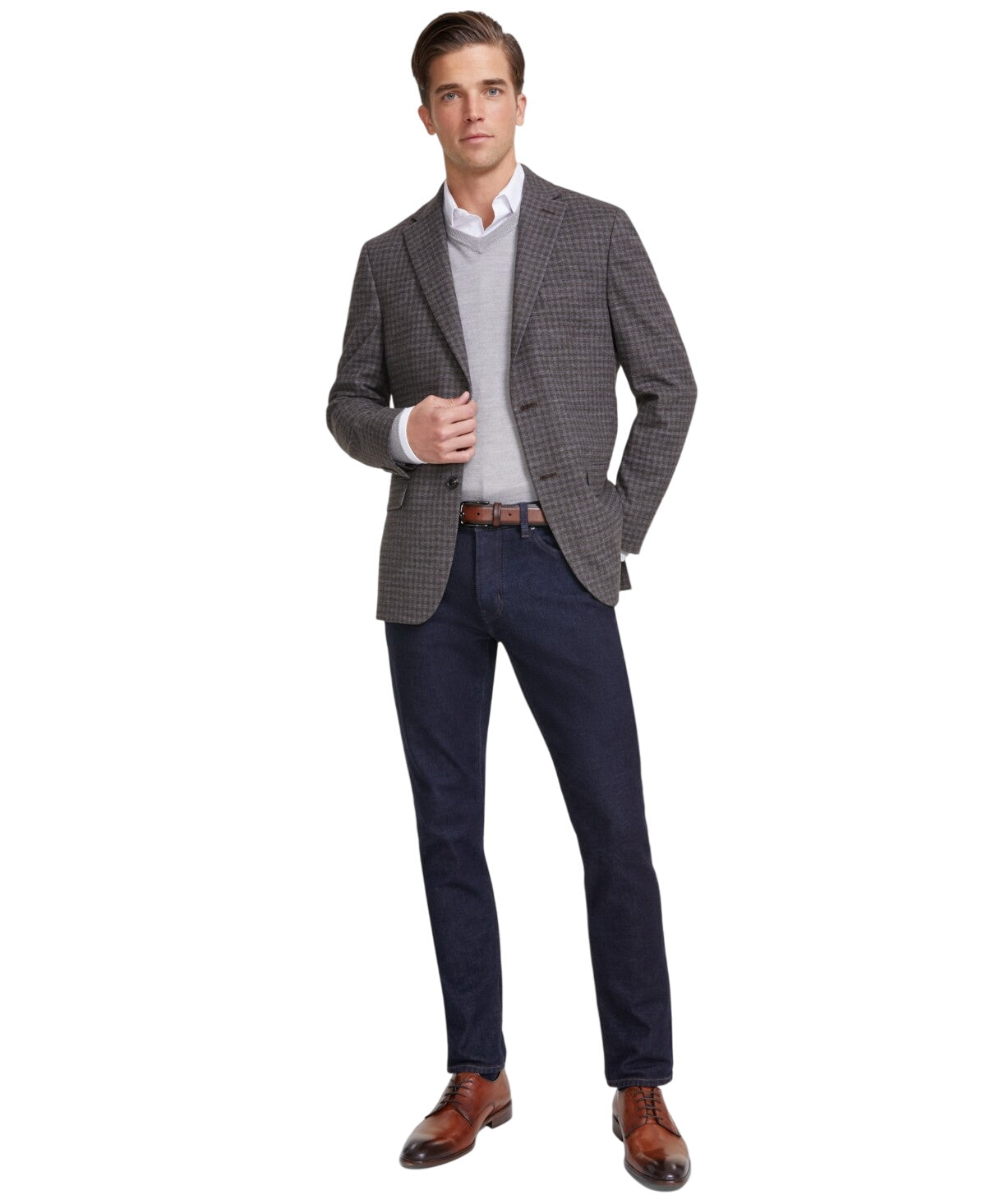 Tommy Hilfiger Mens Modern fit Sport Coat Blazer 38 R Grey Check