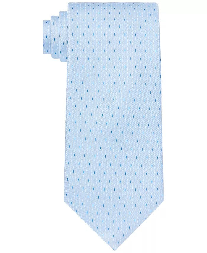 Michael Kors Men's Classic Dash Print Tie Light Blue Necktie