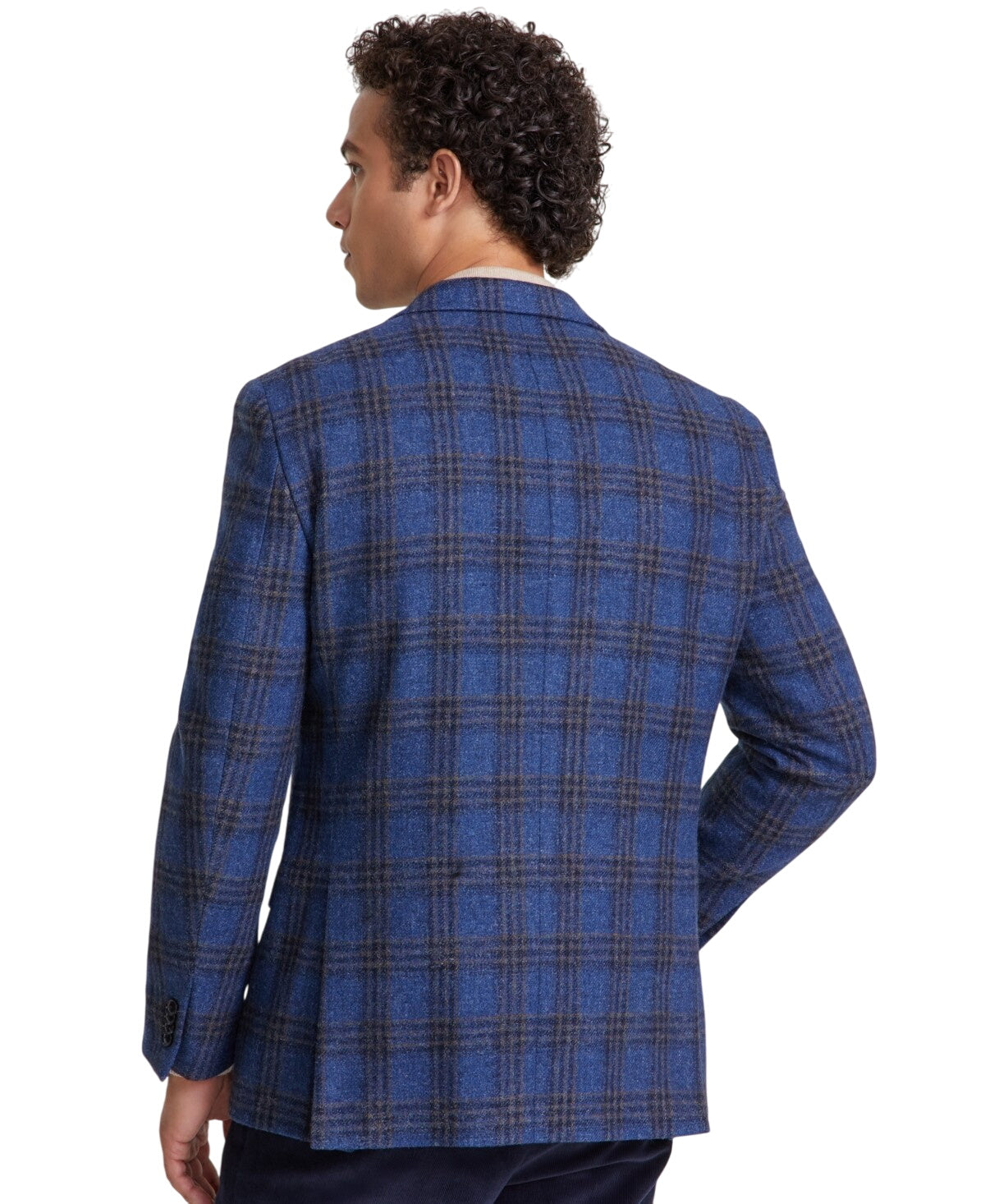 Tommy Hilfiger Mens Modern fit Sport Coat Blazer 44 L Blue Plaid