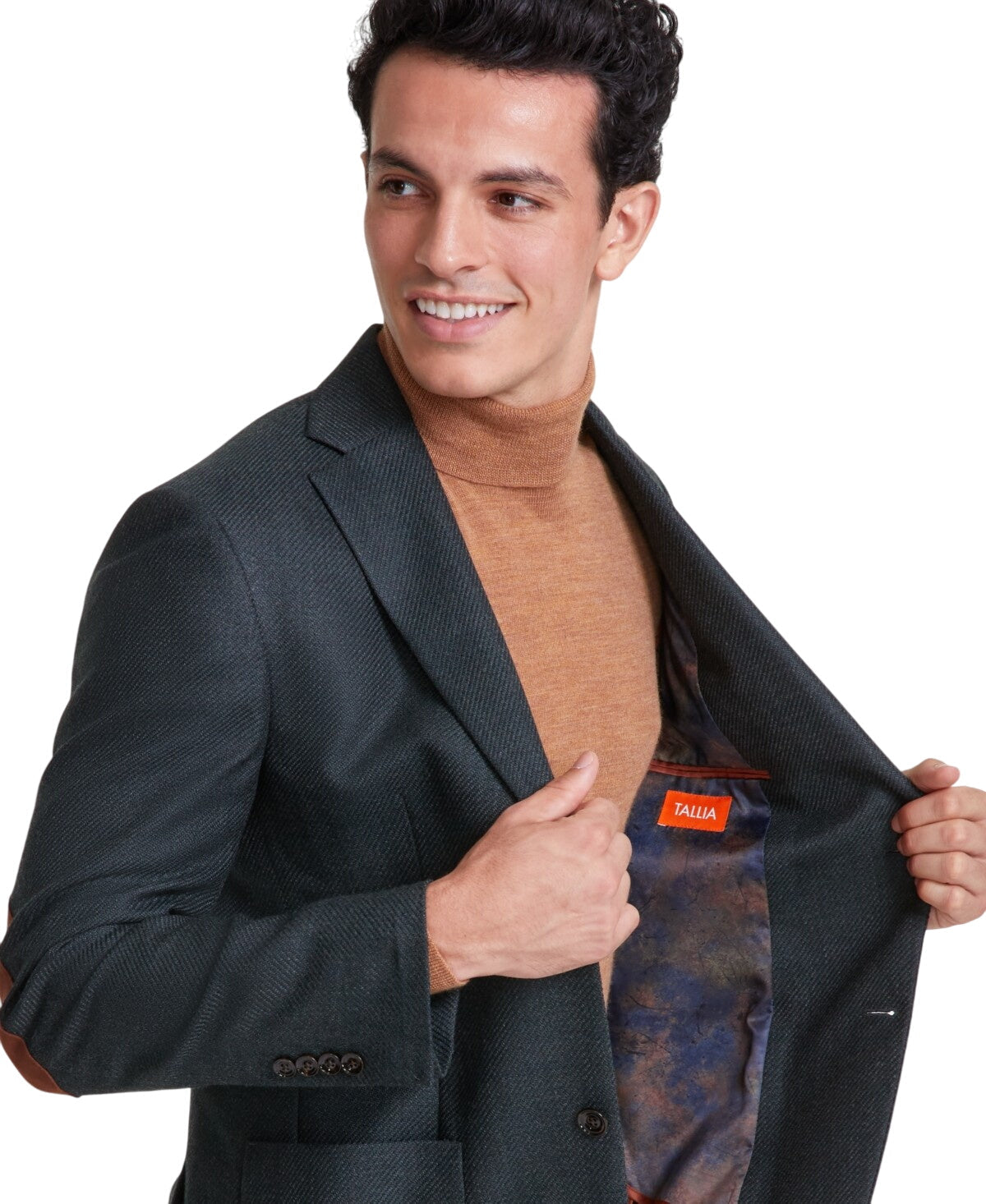 Tallia Men's Slim-Fit Wool Blend Sport Coat - Olive