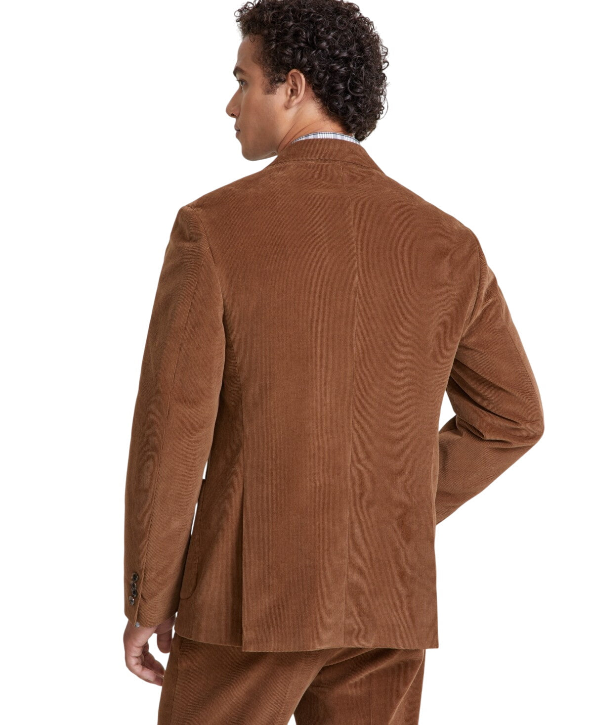 Tommy Hilfiger Mens Modern fit Corduroy Suit Jacket Blazer 42 L Beige Solid