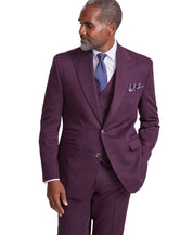 Tayion Mens Classic fit Suit Jacket Blazer 46 R Berry Red Solid