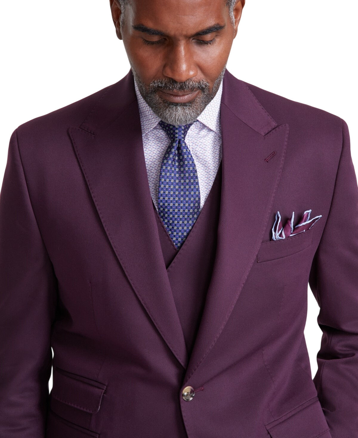 Tayion Mens Classic fit Suit Jacket Blazer 46 R Berry Red Solid
