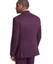 Tayion Mens Classic fit Suit Jacket Blazer 46 R Berry Red Solid
