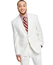 Tayion Mens Classic fit Suit Jacket Blazer 44 R White Solid