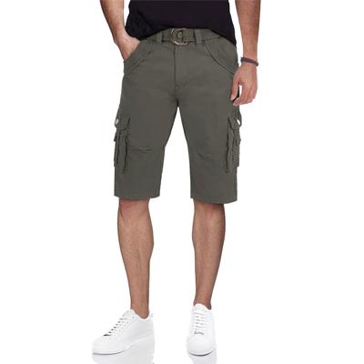 X Ray Men's Belted Double Pocket 12 Inch Cargo Shorts Gray 40