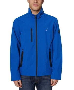 Nautica Mens Bomber Jacket Coat Blue Large Solid