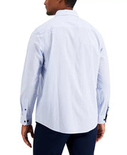 CLUB ROOM Men's Dot Stripe Dress Shirt XL Blue