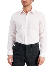 Club Room Men's Slim Fit Pink Stripe Dress Shirt Large