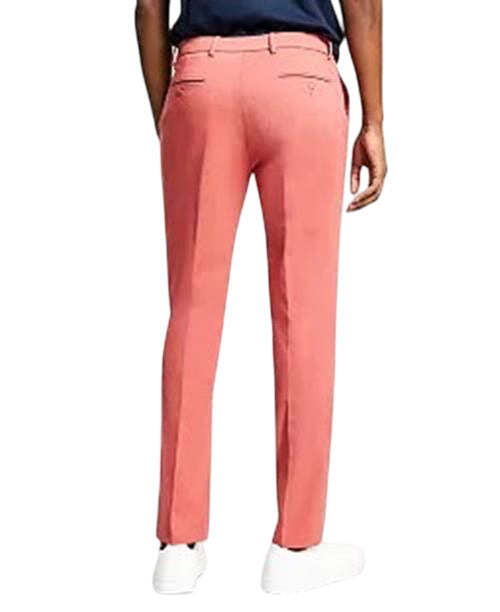 Tommy Hilfiger Mens Modern fit Dress Pants 33 / 30 Red Solid Stretch