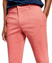 Tommy Hilfiger Mens Modern fit Dress Pants 33 / 30 Red Solid Stretch