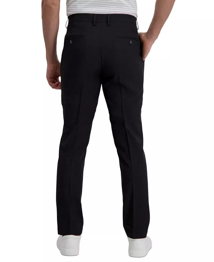 Haggar Mens Slim fit Dress Pants 32 / 30 Black Solid