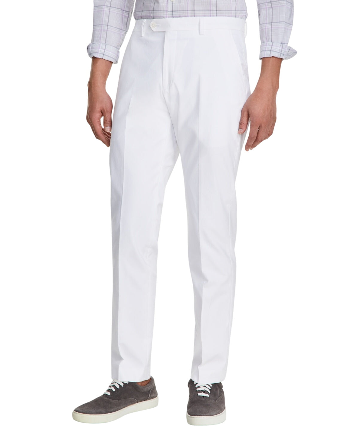 Tommy Hilfiger Mens Modern fit Dress Pants 31 / 32 White Solid Stretch