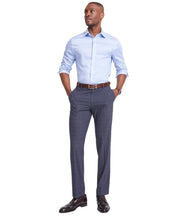 Tommy Hilfiger Mens Modern fit Dress Pants 30 / 32 Grey Blue Plaid Stretch