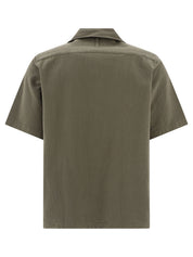 Nn07 Mens Slim fit Short Sleeve Button-Up Shirt Large Green Solid