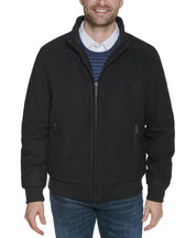 Calvin Klein Mens Bomber Jacket Coat XL Black Solid