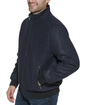 Calvin Klein Men's Big & Tall Bomber Jacket 4XL Navy Blue Wool