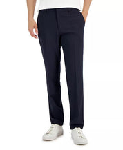 Hugo Boss Men's Slim-Fit Super Flex Stretch Micro-Check Dress Pants 38 x 32 Navy