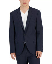 Hugo Boss Men's Slim-Fit Super Flex Stretch Micro-Check Suit Jacket Navy 44R