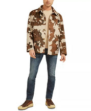GUESS Men's Camo Printed Jacket Coat Medium Brown