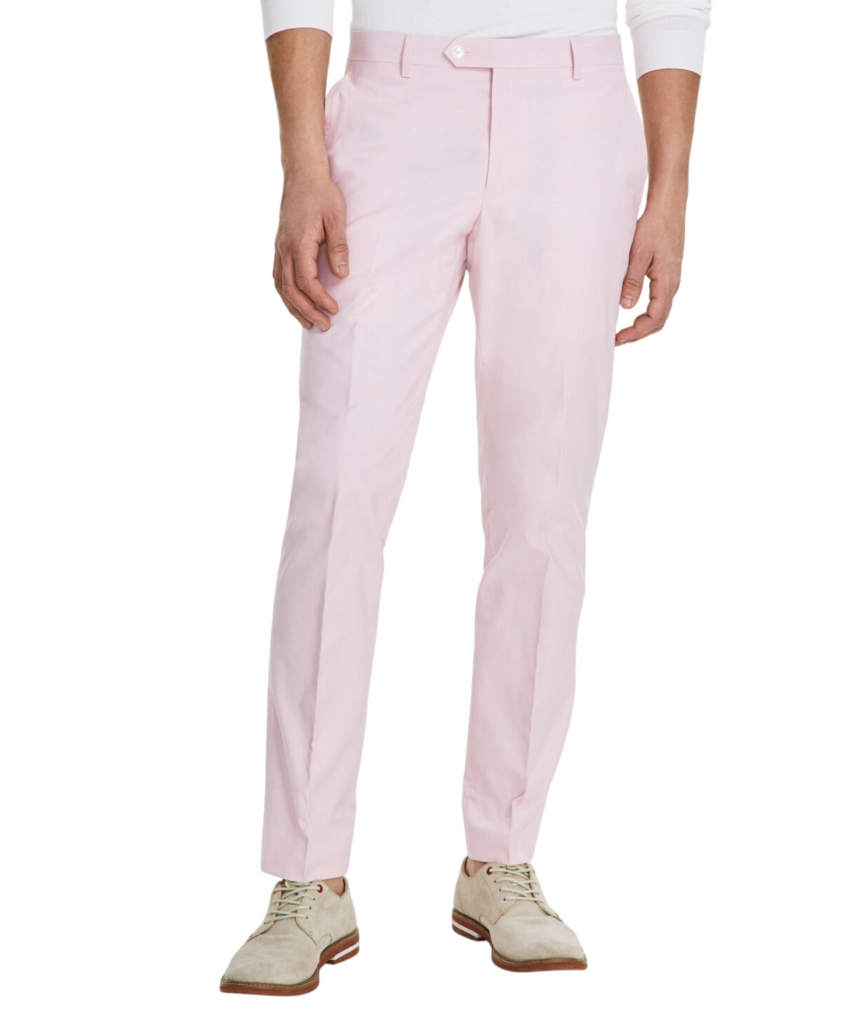 Tommy Hilfiger Mens Modern fit Dress Pants 40 / 32 Light Pink Solid Stretch