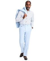 Tayion Mens Regular fit Dress Pants 42 / 32 Light Blue Solid Stretch