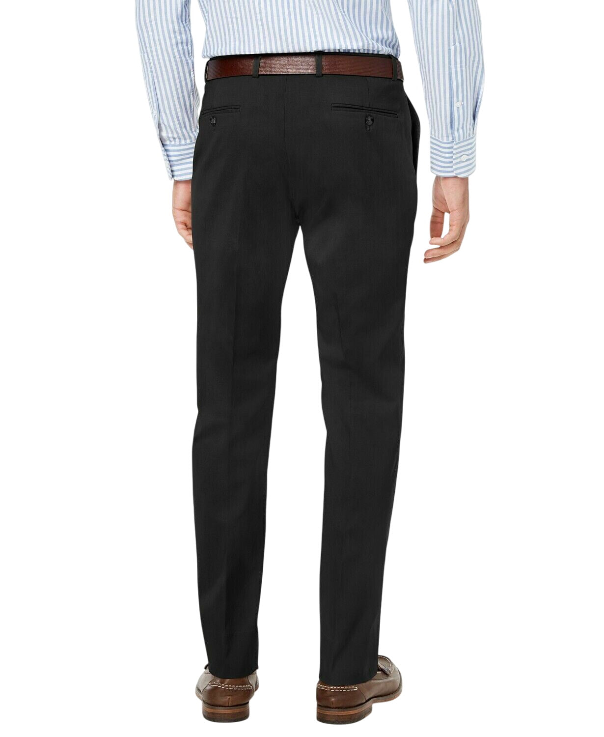 Tommy Hilfiger Mens Modern fit Dress Pants 35 / 30 Black Solid Stretch