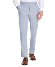 Tommy Hilfiger Mens Modern fit Dress Pants 38 / 32 Light Blue Plaid Stretch